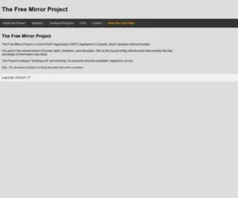 Freemirror.org(The Free Mirror Project) Screenshot