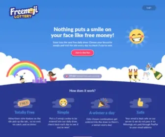 Freemojilottery.com Screenshot