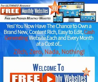 Freemonthlywebsites2.com(Free Monthly Websites 2.0) Screenshot