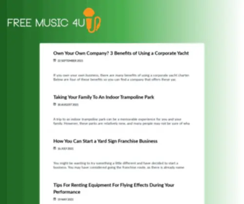 Freemusic4U.com(Learning About Entertaining Yourself With Music) Screenshot