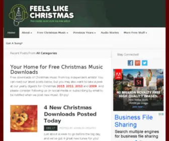 FreemusicForchristmas.com(Free Christmas music from Feels Like Christmas) Screenshot