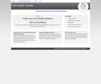 FreemysqLhosting.net(Free MySQL Hosting) Screenshot