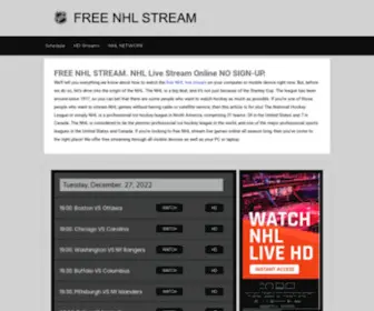 Freenhlstream.com(Free NHL Stream) Screenshot