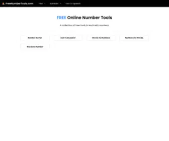 Freenumbertools.com(Free Online Number Tools) Screenshot