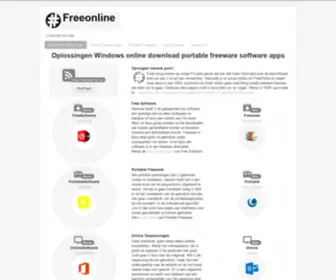 Freeonline.be(Oplossingen Windows online download portable freeware software apps) Screenshot