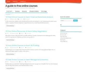 Freeonlinecoursesforall.com(A great collection of hand) Screenshot