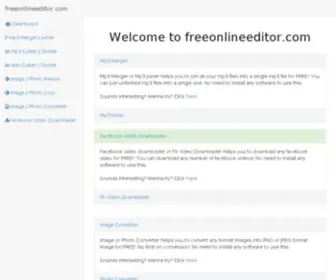 Freeonlineeditor.com(This website) Screenshot