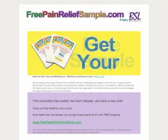 Freepainreliefsample.com(Request Free sample) Screenshot