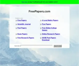 Freepapers.com(The Leading Term Papers Site on the Net) Screenshot