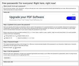 Freepasswordgenerator.com(Free Password Generator) Screenshot