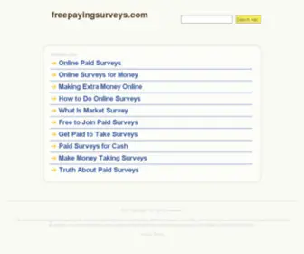 Freepayingsurveys.com(Paid surveys) Screenshot