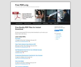 Freepdfs.org(Free Quality PDF Files for Instant Download) Screenshot