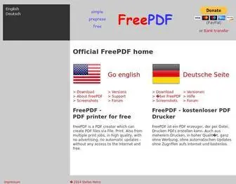 FreepdfXp.de(FreePDF official home) Screenshot
