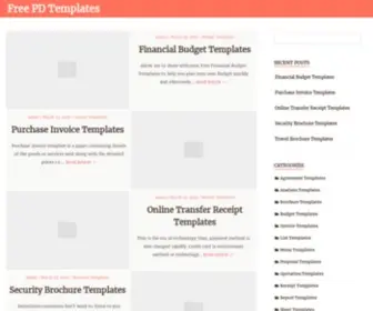 Freepdtemplates.com(Free PD Templates) Screenshot