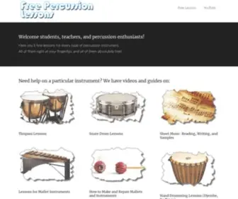 Freepercussionlessons.com(Free Percussion Lessons) Screenshot