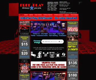 Freeplaypinballarcade.com(FREE PLAY Pinball Arcade) Screenshot