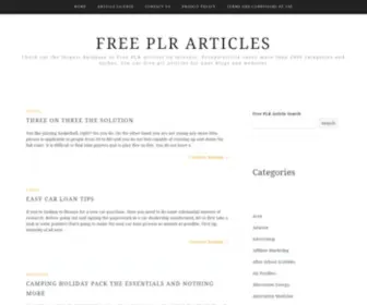 Freeplrarticle.net(Free PLR Articles) Screenshot