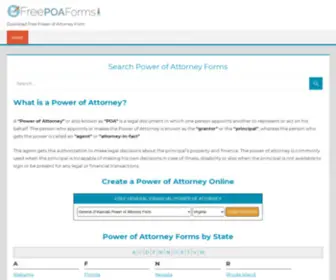 Freepoaform.org(A "Power of Attorney" or also known as "POA") Screenshot