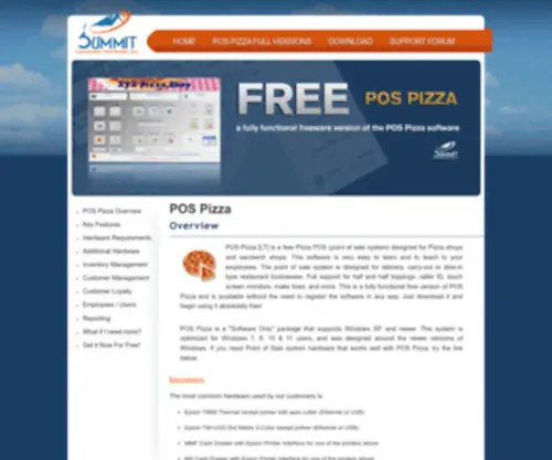 Freepospizza.com(Free POS Pizza) Screenshot