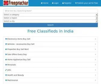 Freeprachar.com(Free Classifieds ads) Screenshot