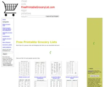 Freeprintablegrocerylist.com(Printable Grocery Lists) Screenshot