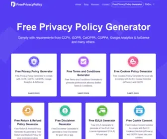 Freeprivacypolicy.org(Free Privacy Policy Template Generator) Screenshot