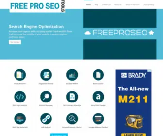 Freeproseo.com(Free Pro SEO Tools) Screenshot
