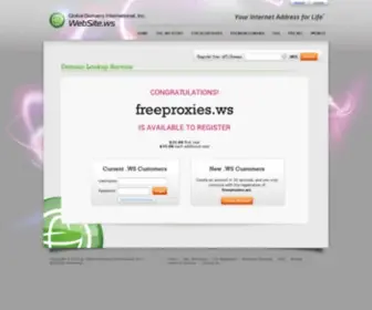 Freeproxies.ws(Your Internet Address For Life) Screenshot