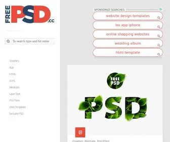 Freepsd.cc(Free PSD files and Photoshop Resources and more) Screenshot