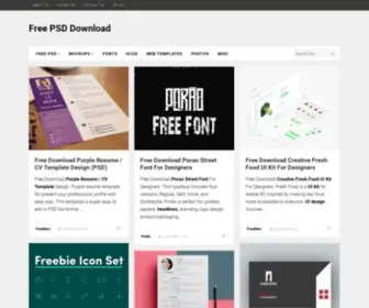 Freepsddownload.com(Free PSD Download) Screenshot