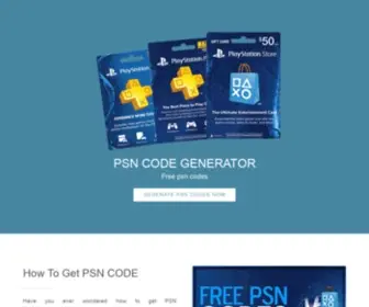 Freepsncard.xyz(PSN CODE GENERATOR) Screenshot