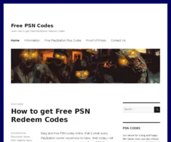 Freepsncodes.com(Free PSN Codes) Screenshot