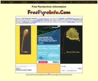 Freepyroinfo.com(Pyrotechnics Formulas & Firework Chemical Information) Screenshot