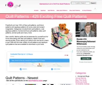 Freequilt.com(Free quilt patterns) Screenshot