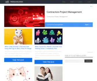 Freequizgames.com(Discover amazing quizzes about your personality) Screenshot