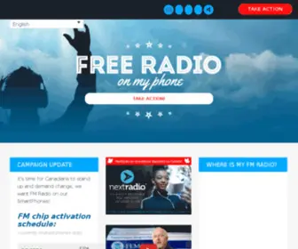 Freeradioonmyphone.ca(Free radio on my phone) Screenshot