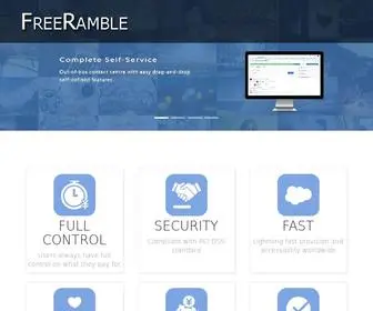 Freeramble.com(Auto SMS apps for iOS and Android platforms) Screenshot