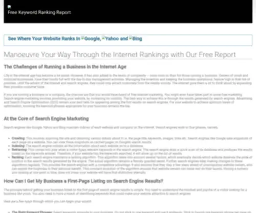 Freerankingreport.com.au(Rotapix Free Ranking Report) Screenshot