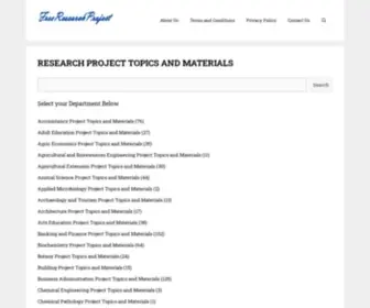 Freeresearchproject.com.ng(RESEARCH PROJECT TOPICS AND MATERIALS) Screenshot