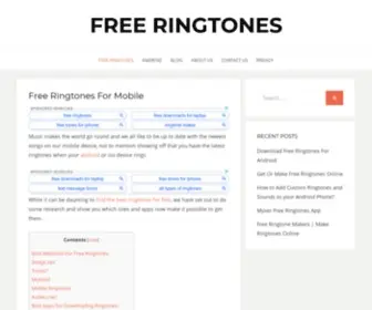 Freeringtonesapp.com(Free Ringtones For Mobile) Screenshot