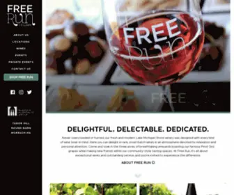 Freeruncellars.com(Free Run Cellars Winery & Restaurant) Screenshot