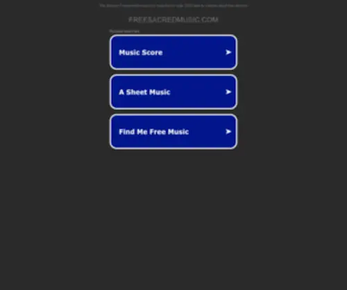 Freesacredmusic.com(Free Sacred Music) Screenshot