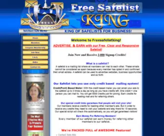 Freesafelistking.com(Free Safelist KING) Screenshot