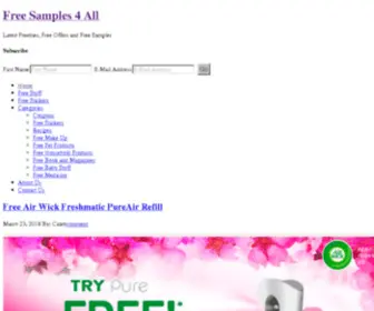 Freesamples4ALL.com(Free Samples) Screenshot