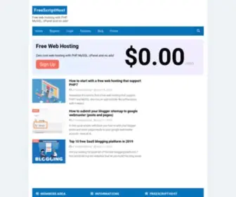 Freescripthost.com(Get the best free web hosting Freescripthost) Screenshot