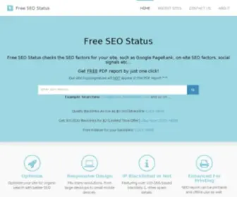 Freeseostatus.com(Free SEO Status) Screenshot