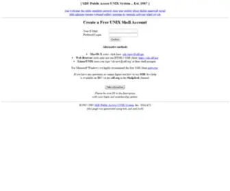 Freeshell.org(SDF Public Access UNIX System) Screenshot