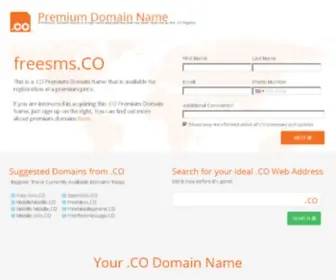 Freesms.co(Purchase this domain) Screenshot