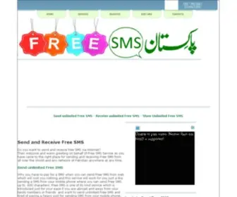Freesms.com.pk(Send and Receive UNLIMITED FREE SMS) Screenshot