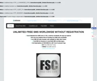 Freesmscell.net(Send Unlimited Free SMS Worldwide without registration) Screenshot